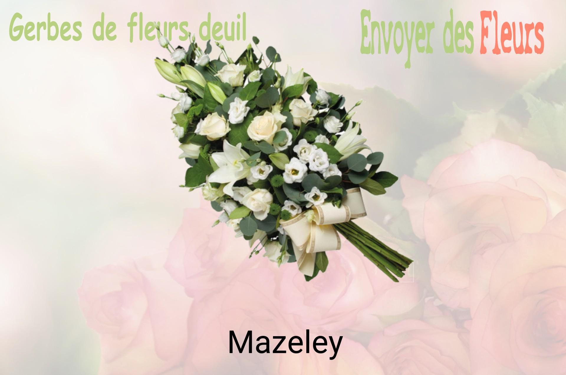 Gerbe de fleurs de deuil livrée à Mazeley